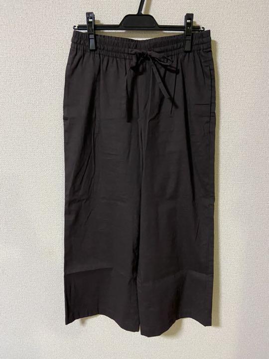 Theory luxe 19ss リネンワイドクロップドパンツ コーヒービーン