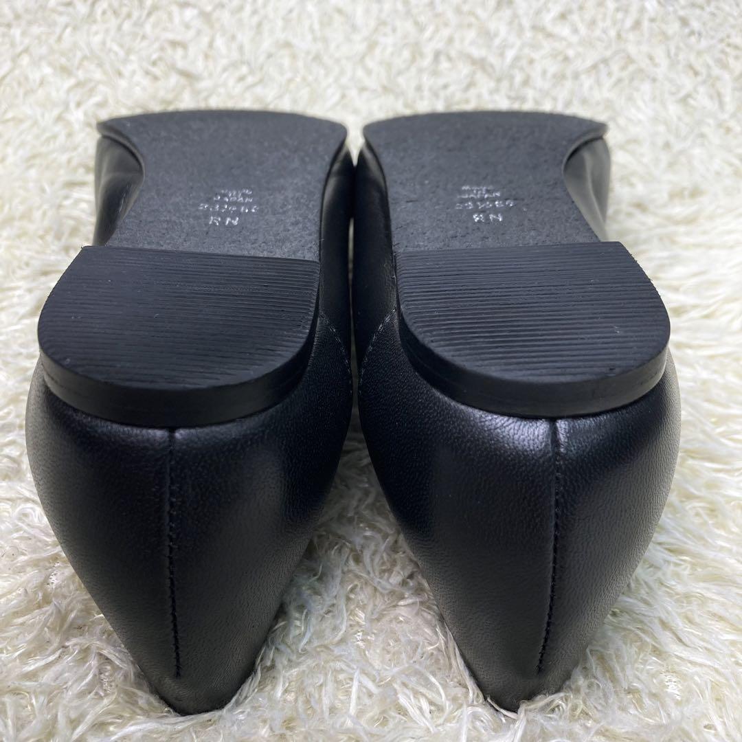 未使用級』DIANA フラットパンプス リボン レザー エナメル