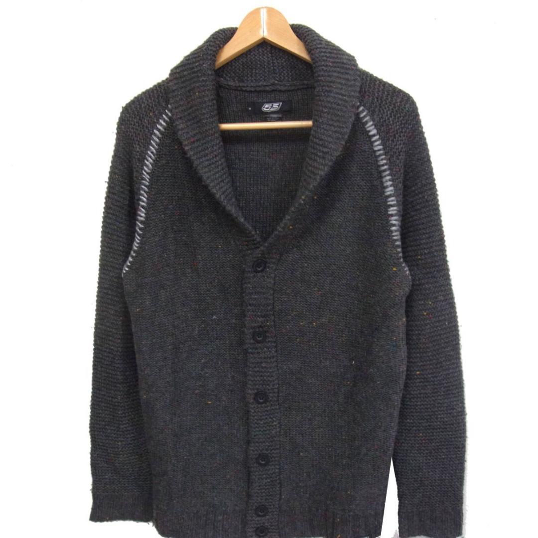 ✈ 極美品　ディーゼル　カラーネップ　ニット カーディガン　グレー　メンズ M