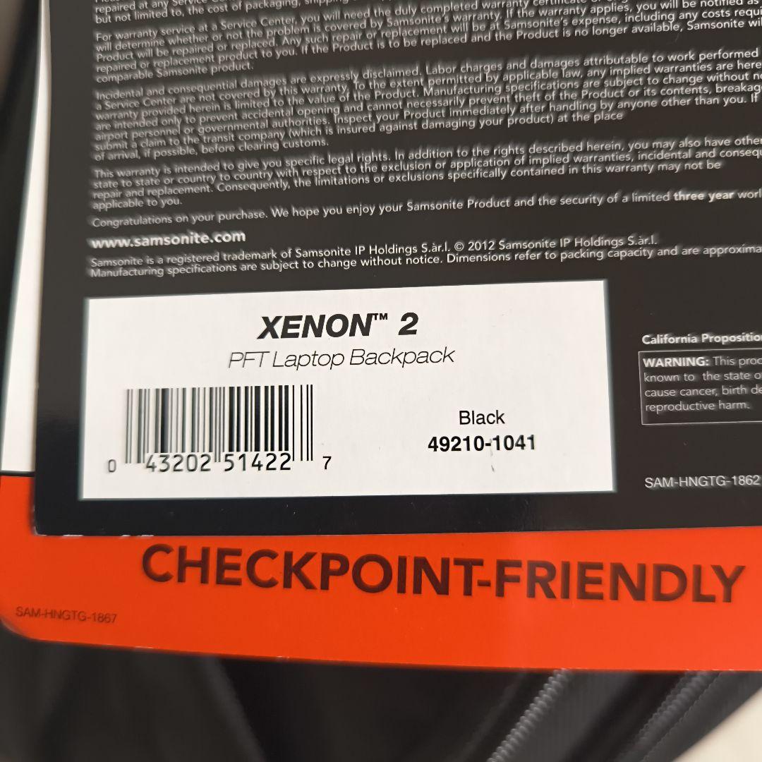 週末セール‼️【新品】サムソナイトXENON2 Backpack【並行輸入品】