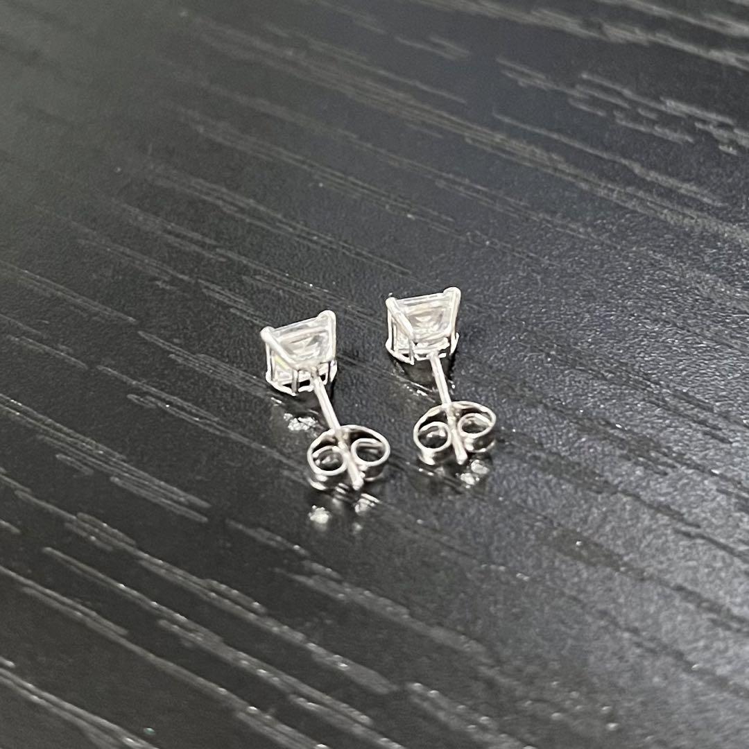 AVALANCHE(アバランチ) 14Kホワイトゴールド ピアス 四角 4mm