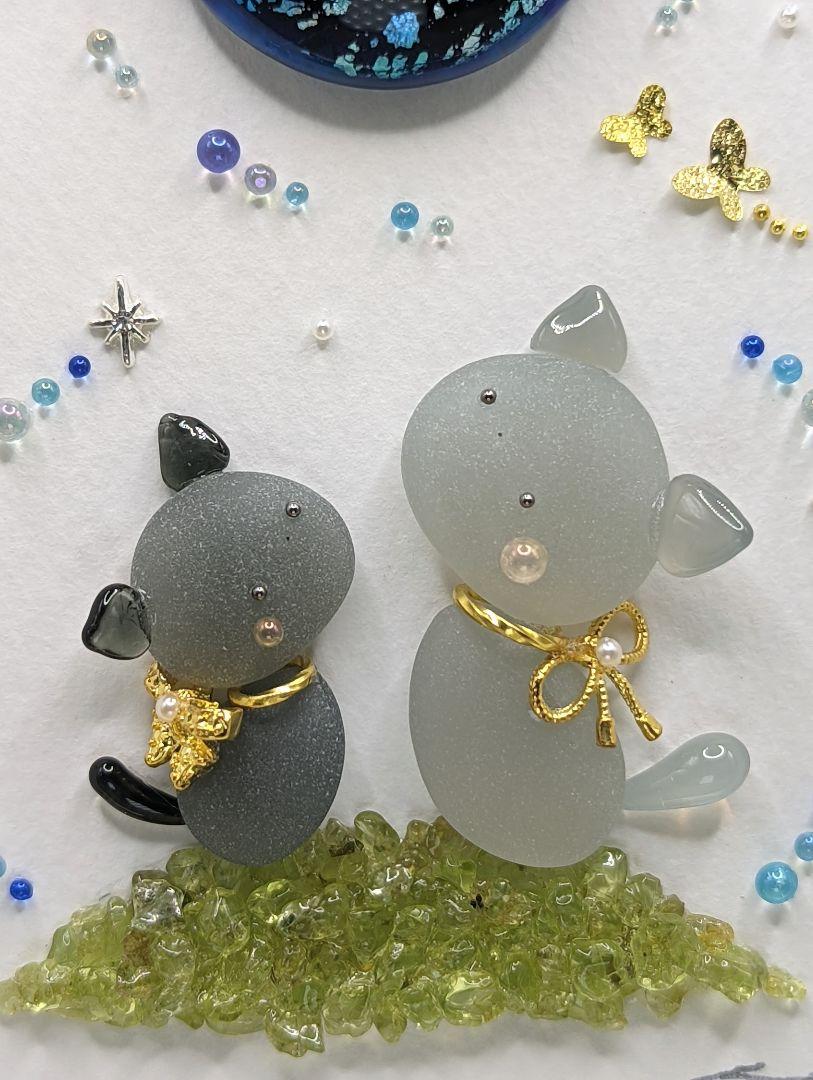 『A Tale of Jet-Black Moonlight*』シーグラスアート
