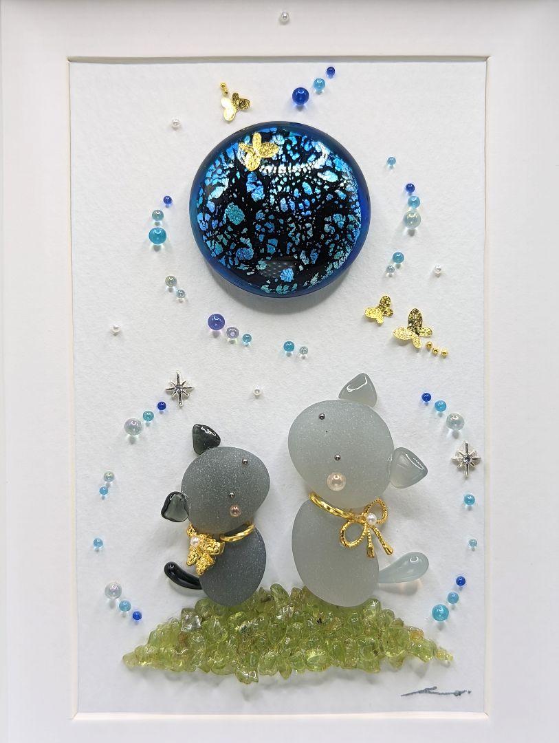 『A Tale of Jet-Black Moonlight*』シーグラスアート
