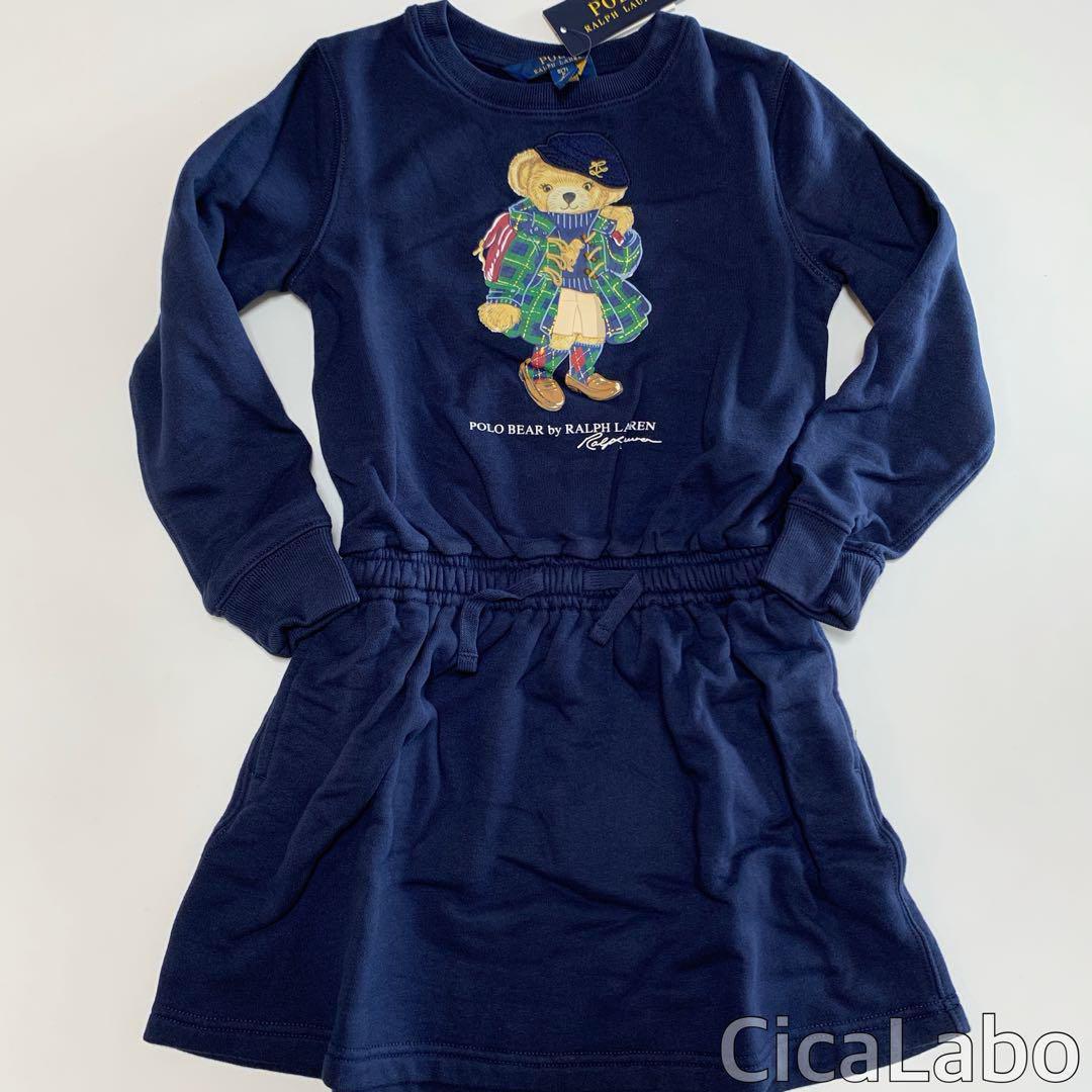 【新品】ラルフローレン ポロベア フリース ワンピース ネイビー 5T