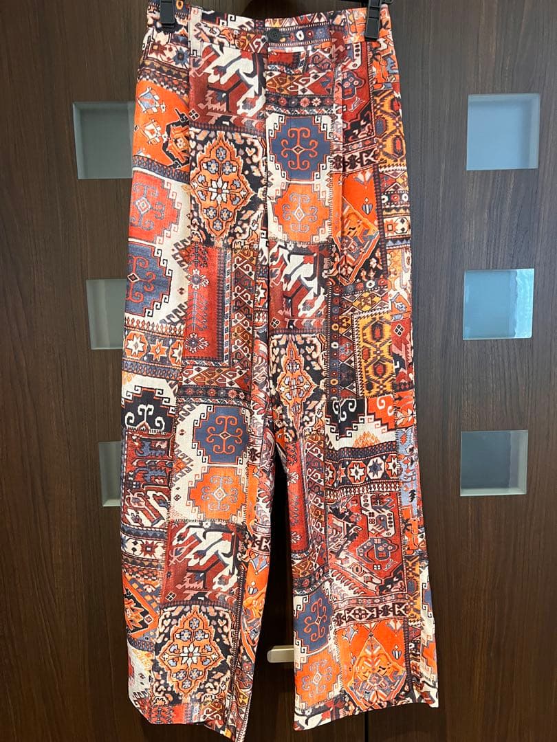 ︎ シアープリントワンタックワイドパンツ