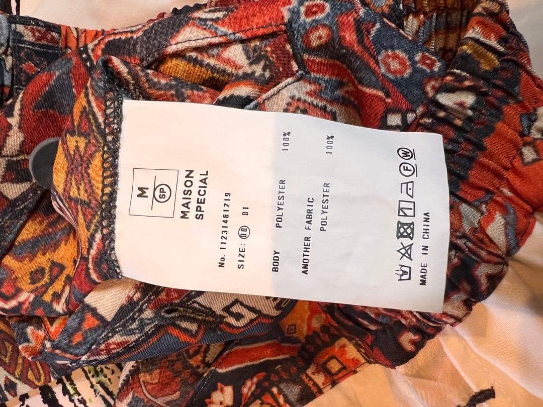 ︎ シアープリントワンタックワイドパンツ