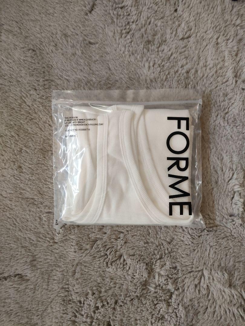 FORME タンクトップ ホワイト F 東原亜希さん FORME USA COTTON SLEEVELESS ホワイト タンクトップ 東原亜希