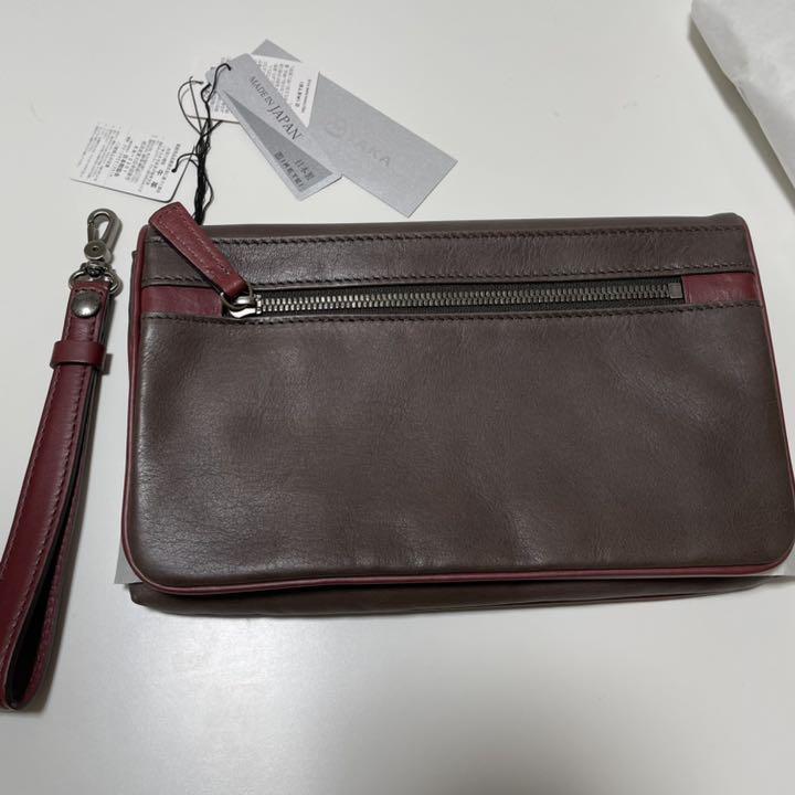ブジタカ　革　バッグ　新品　半額　日本製　クラッチバック　メンズ　レディース