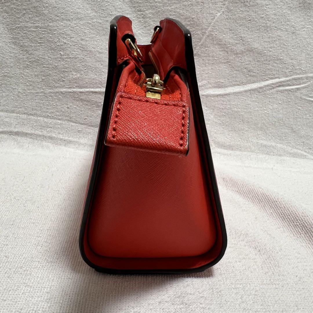 【美品】マイケルコース　クラッチ　ショルダーバック　レザー　2wayオレンジ系