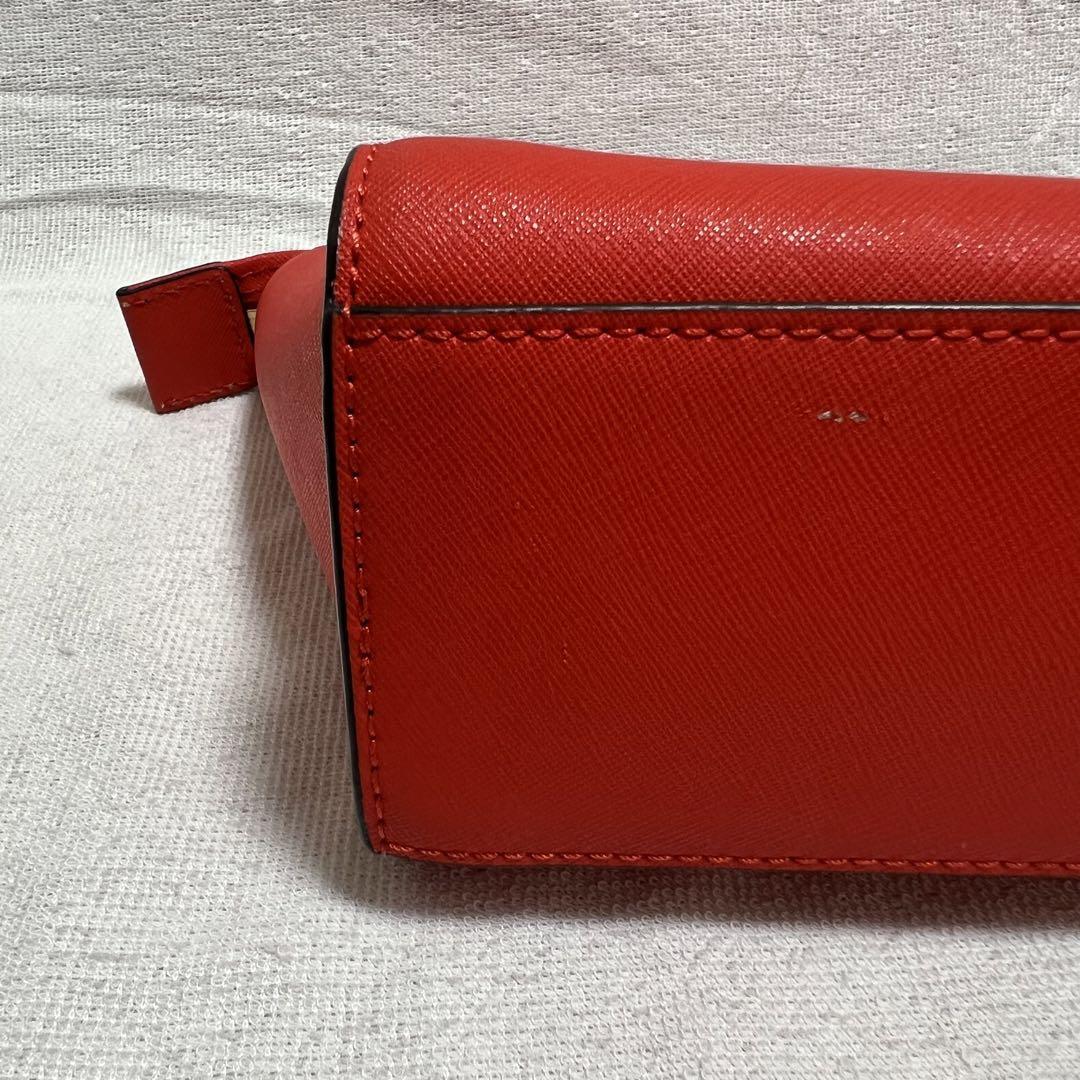 【美品】マイケルコース　クラッチ　ショルダーバック　レザー　2wayオレンジ系