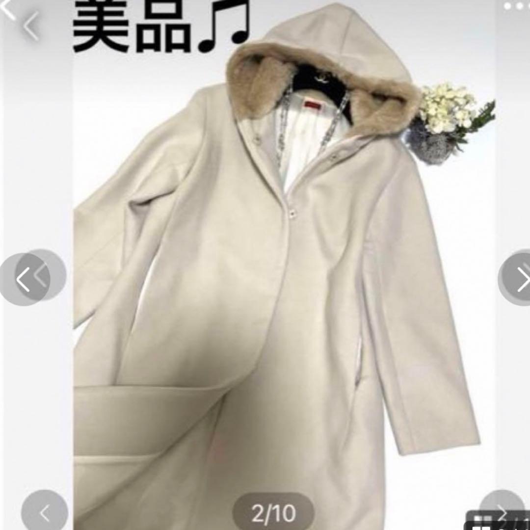 【大人気】【美品】定価69120円デプレ ロングコート サイズ36 アイボリー
