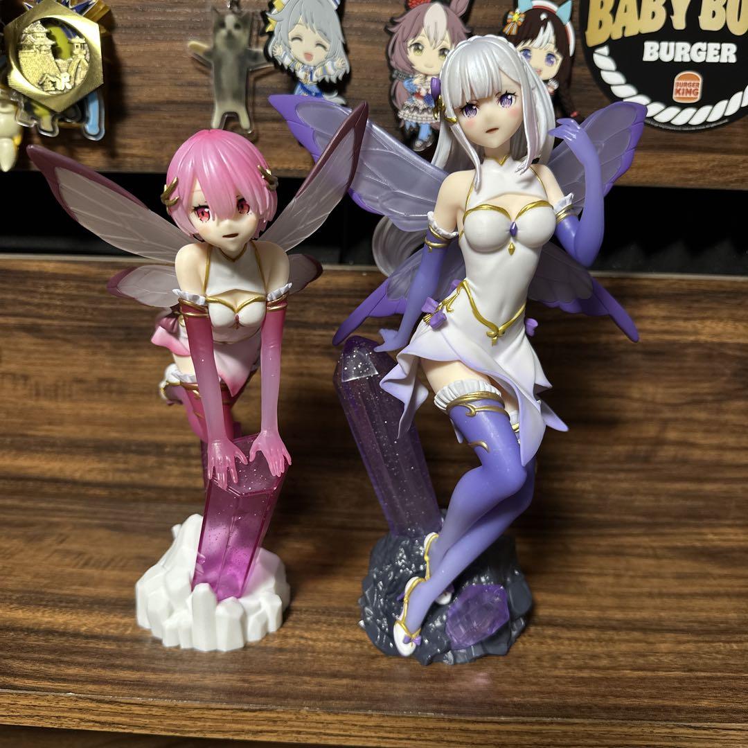 ラウンドワン限定 リゼロ 1/7フィギュア 5種セット Re:ゼロ 1/7スケールフィギュア ラム エミリア ラウンドワン