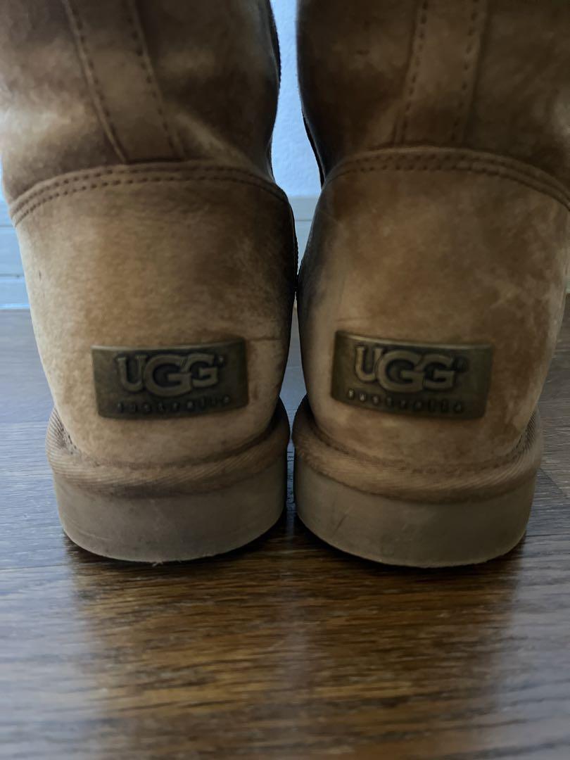 無料配達 UGG ファスナー付 ムートンブーツ ブラウン 靴