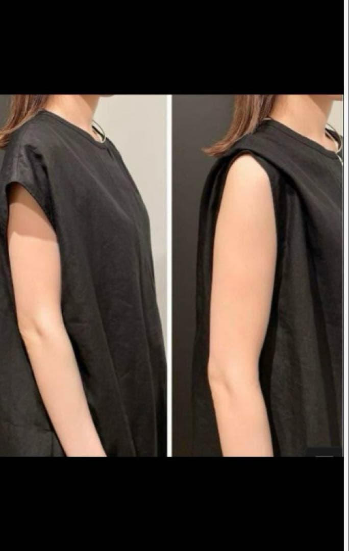 BEAMS 完売 目黒越子 .m カフタンワンピース グレー 半袖 ロング