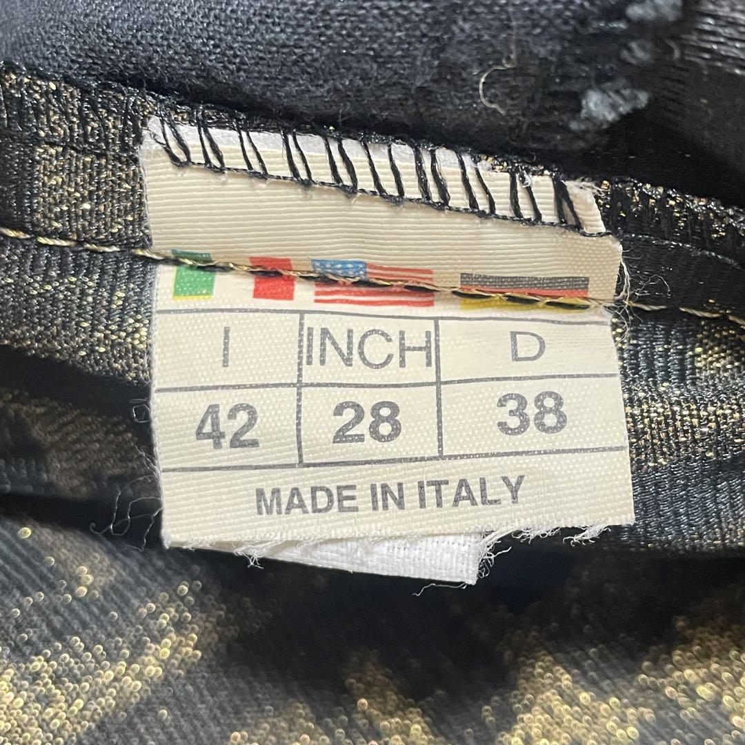 極美品 イタリア製 FENDI ズッカ パンツ コットン ナイロン 1タック