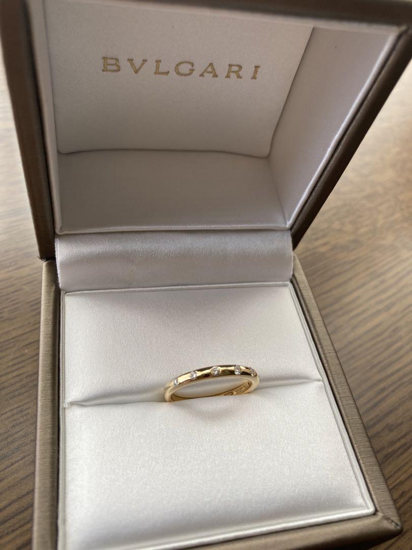 BVLGARI ブルガリ フェディ 7Pダイヤ リング 9号 指輪 K18YG 箱