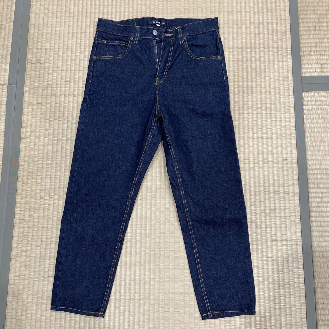 ミズイロインド mizuiro ind ハイウエスト デニムパンツ