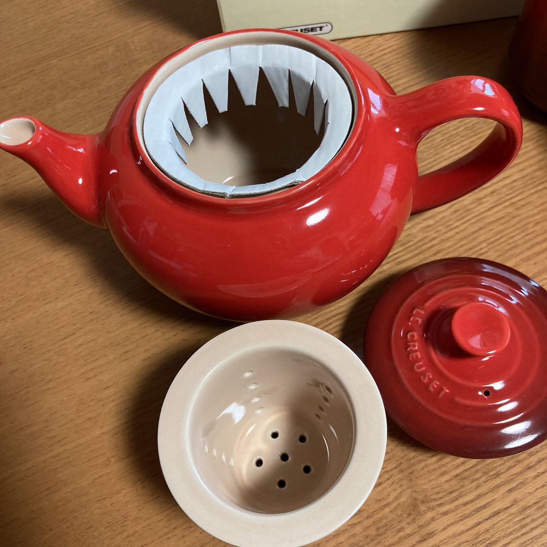 ◎新品未使用 ル・クルーゼ ティーポットセット Teapot Set 赤 - メルカリ ◎新品未使用 ル・クルーゼ ティーポットセット Teapot Set 赤 - メルカリ