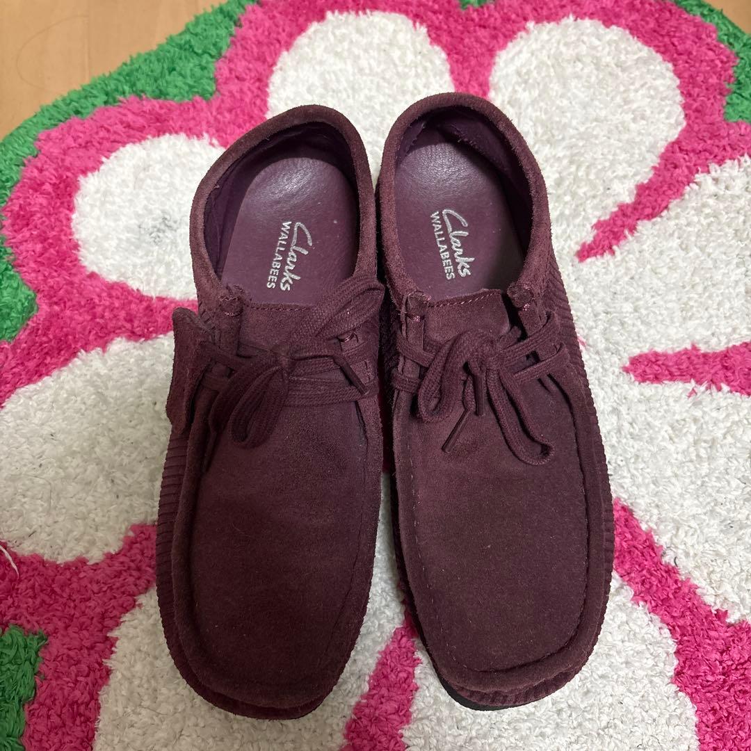 Clarks ワラビー バーガンディ 26.5cm26.5cm Clarks