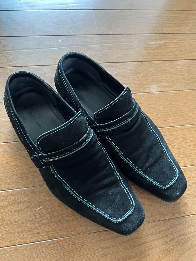 GUCCI ブラックスエード ローファー