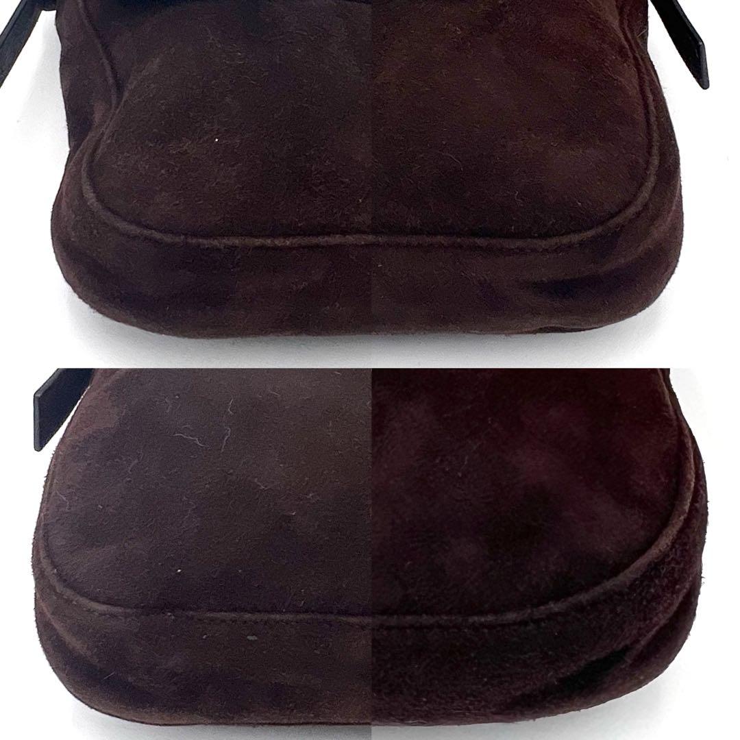 《未使用級》FENDI スエード マンマバケット レザー ショルダーバッグ