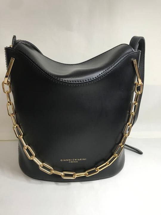 ジャンニキャリーニ ゴールドチェーン SOPHIA ショルダーバッグ 黒 M