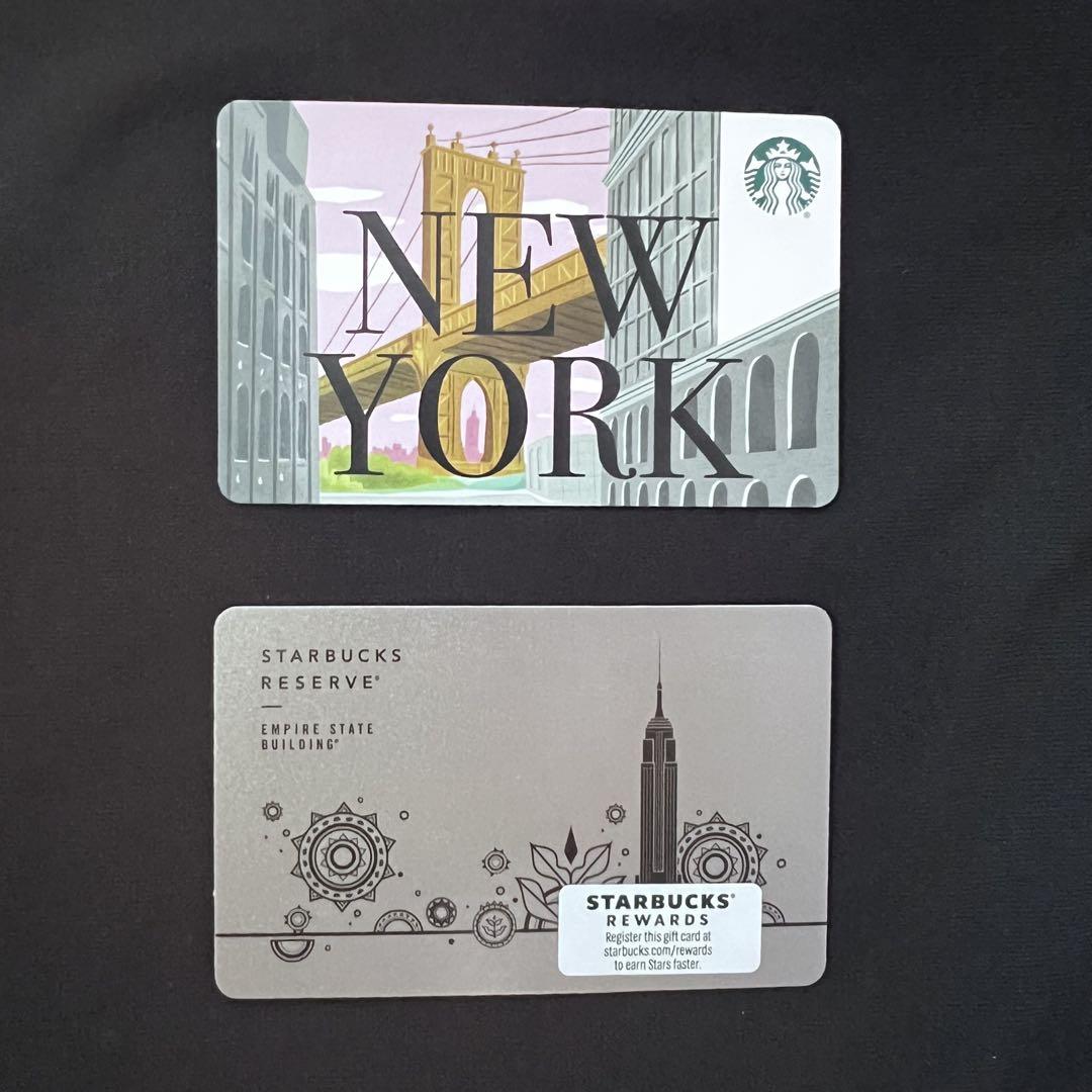 スターバックスカード　レアカード　アメリカ都市カードセット　　可愛い アメリカ限定 スターバックスカード ニューヨーク限定2種類