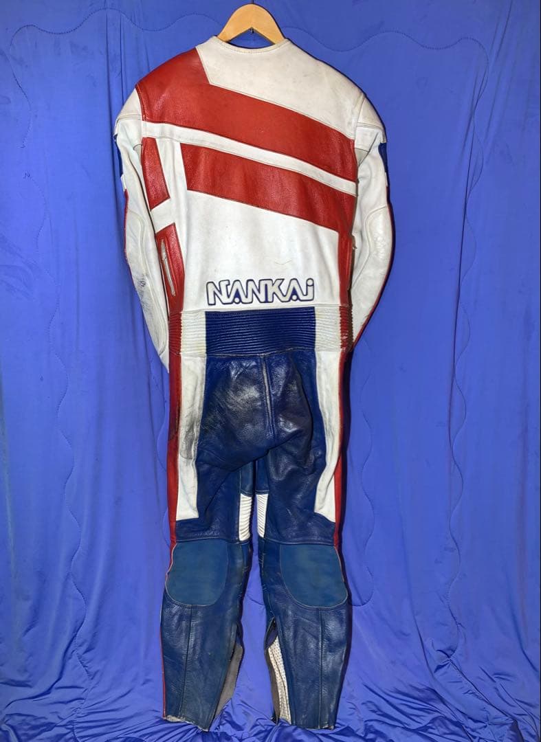 KUSHITANI 赤青革ツナギ プロテクター付き L/LL Yahoo