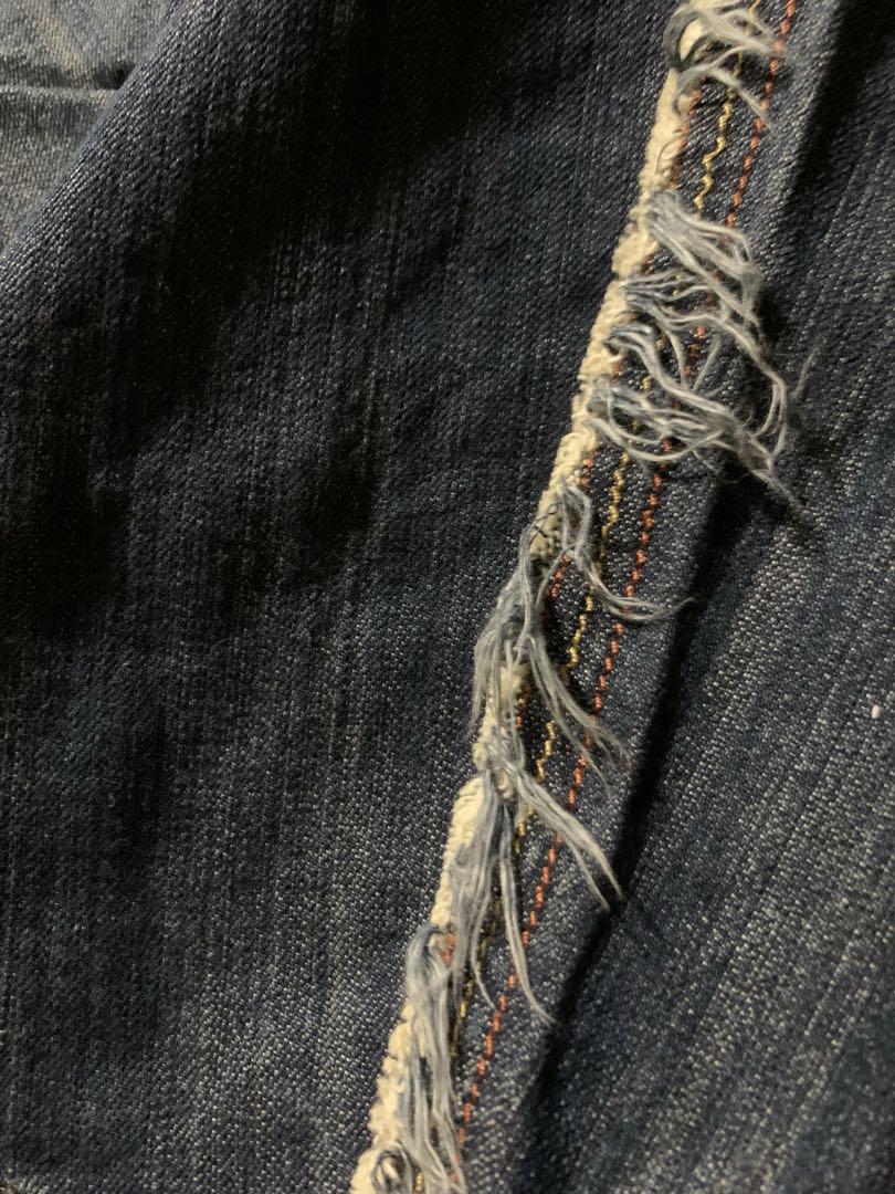 パンツ obelisk skull fringe flare denim