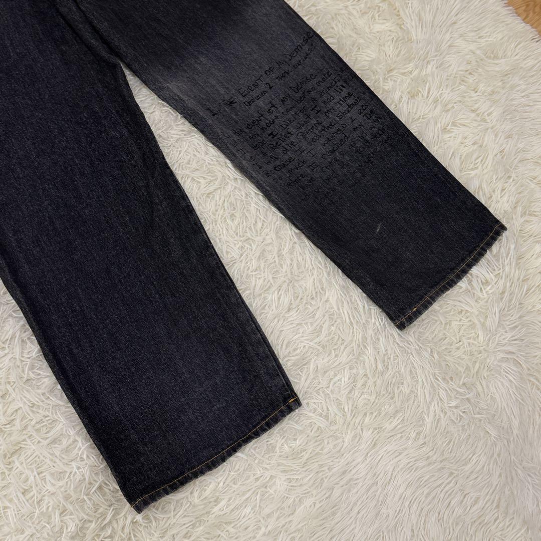 MAKAVELI デニム W36 L34 ブラック 美品 ビックデザイン MAKAVELI デニム W36 L34 ブラック 美品 ビックデザイン