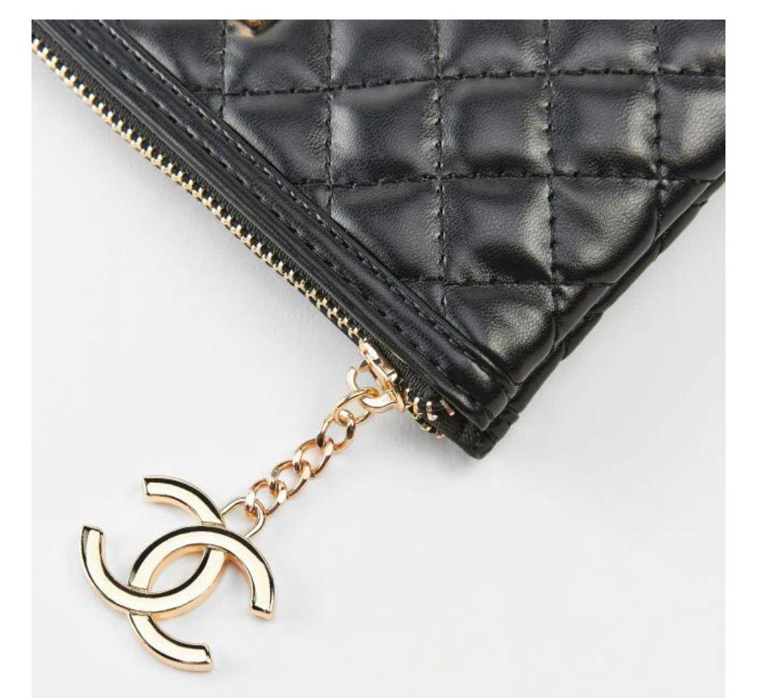 CHANEL ノベルティ キルティング ポーチ ブラック 箱付き - メルカリ