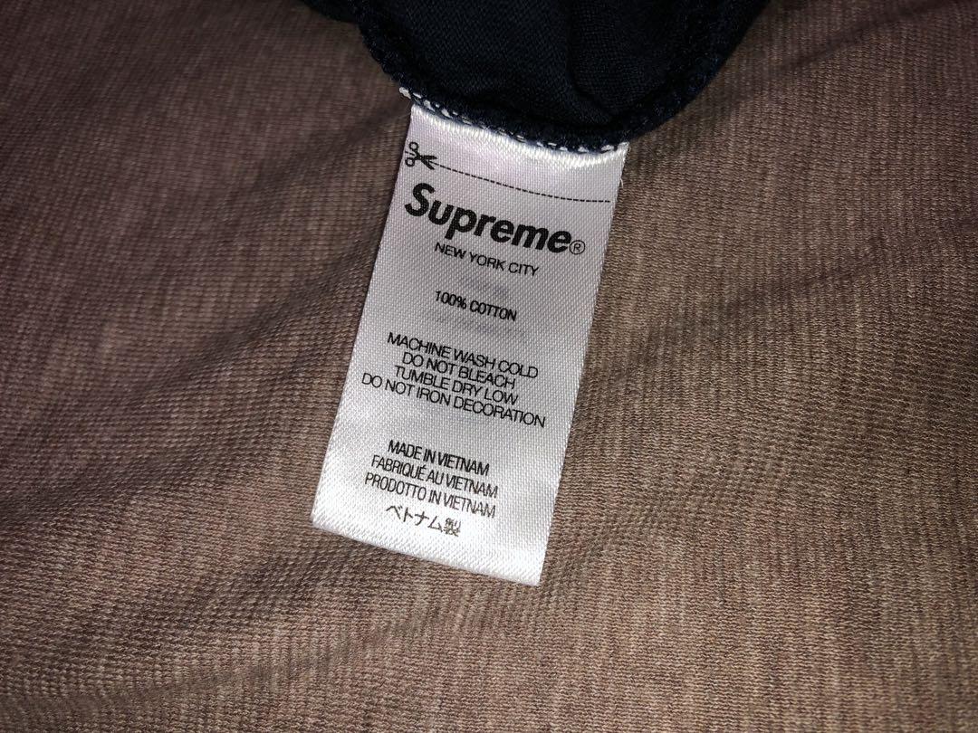 Supreme Small Box L/S Tee ネイビー