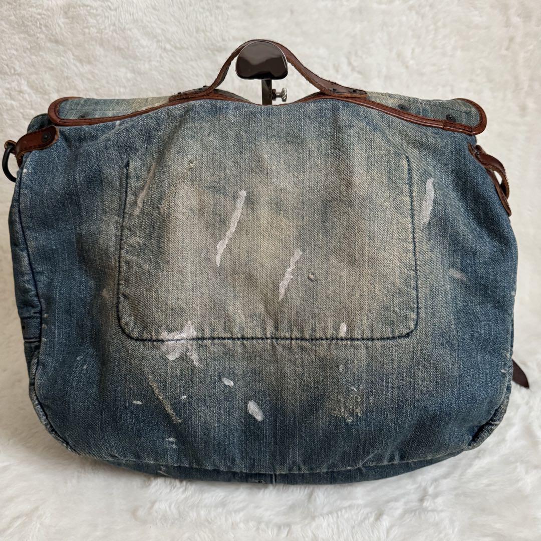 BN4992●ラルフローレン DENIM＆SUPPLY メッセンジャーバッグ ラルフローレン DENIM&SUPPLY デニム & サプライ レザートリム
