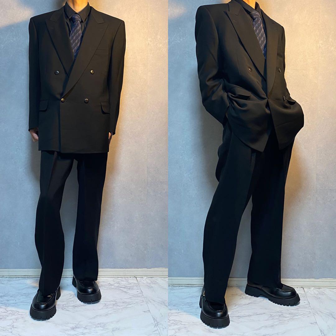 美品】Christian Dior セットアップ ダブル ブラック - メルカリ