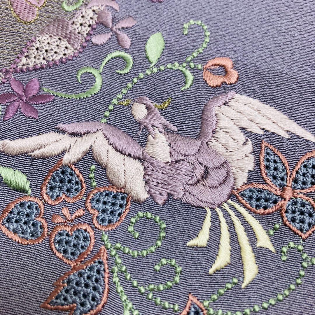 専用ページSN-109  蘇州刺繍に汕頭刺繍 付下げ 紋なし 正絹 広衿 袷