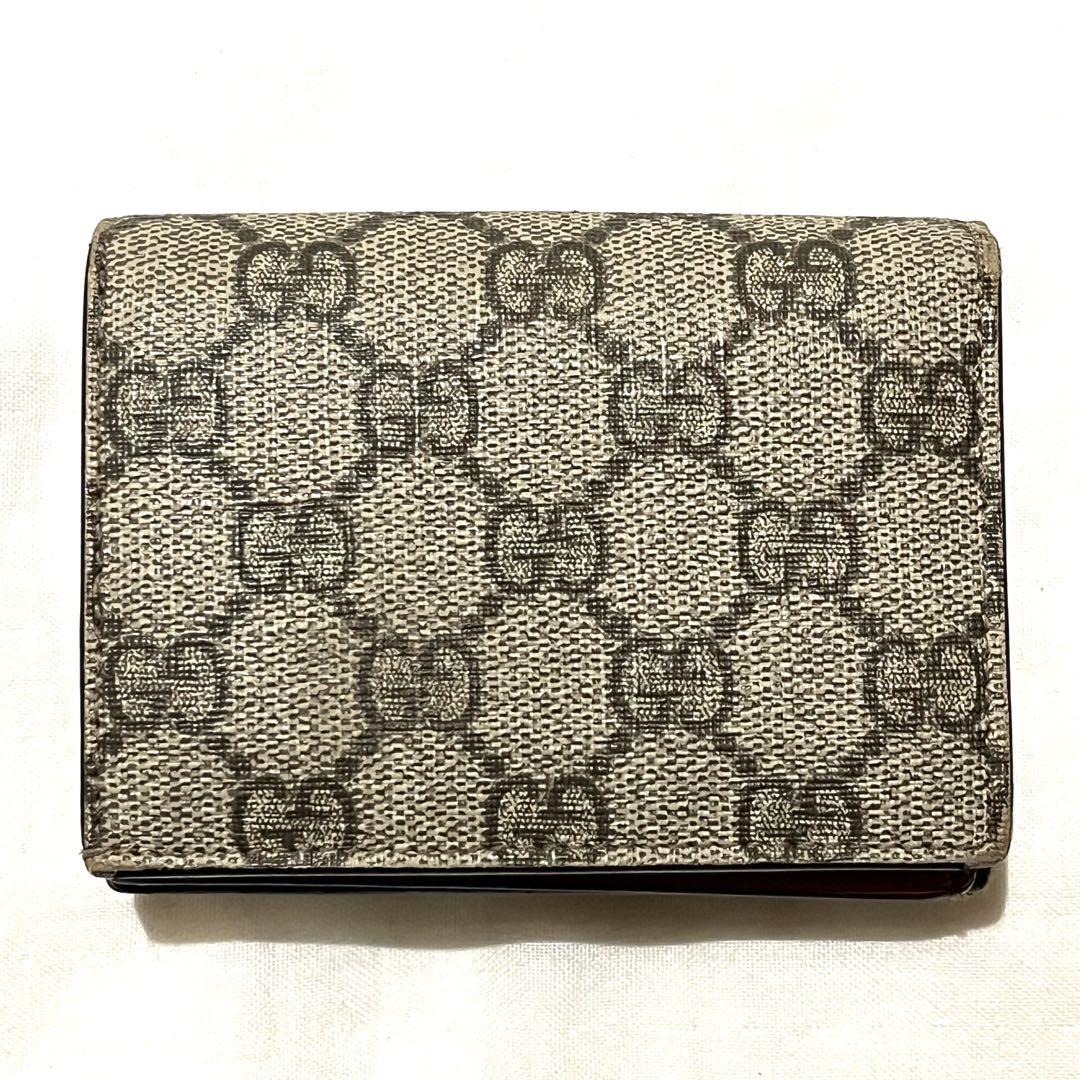 GUCCI グッチ GG シュプリーム インターロッキング 二つ折り財布 GUCCIグッチ☆二つ折り財布チェリーインターロッキングGGスプリーム