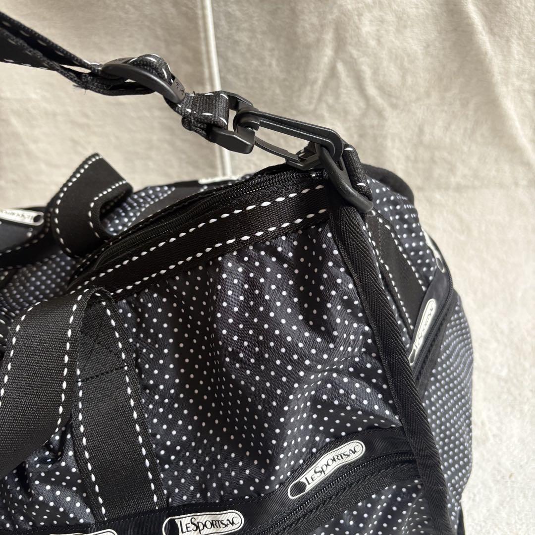 極美品☆LESPORTSACレスポートサック2wayボストンバッグ特大ドット柄 極美品 Lesportsac レスポートサック 2way ボストンバッグ 大容量