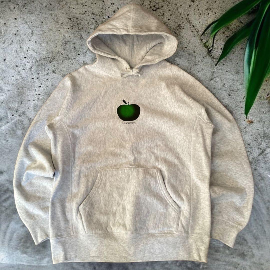 supreme apple フーディ カナダ製 スウェットパーカー 肉厚 裏起毛