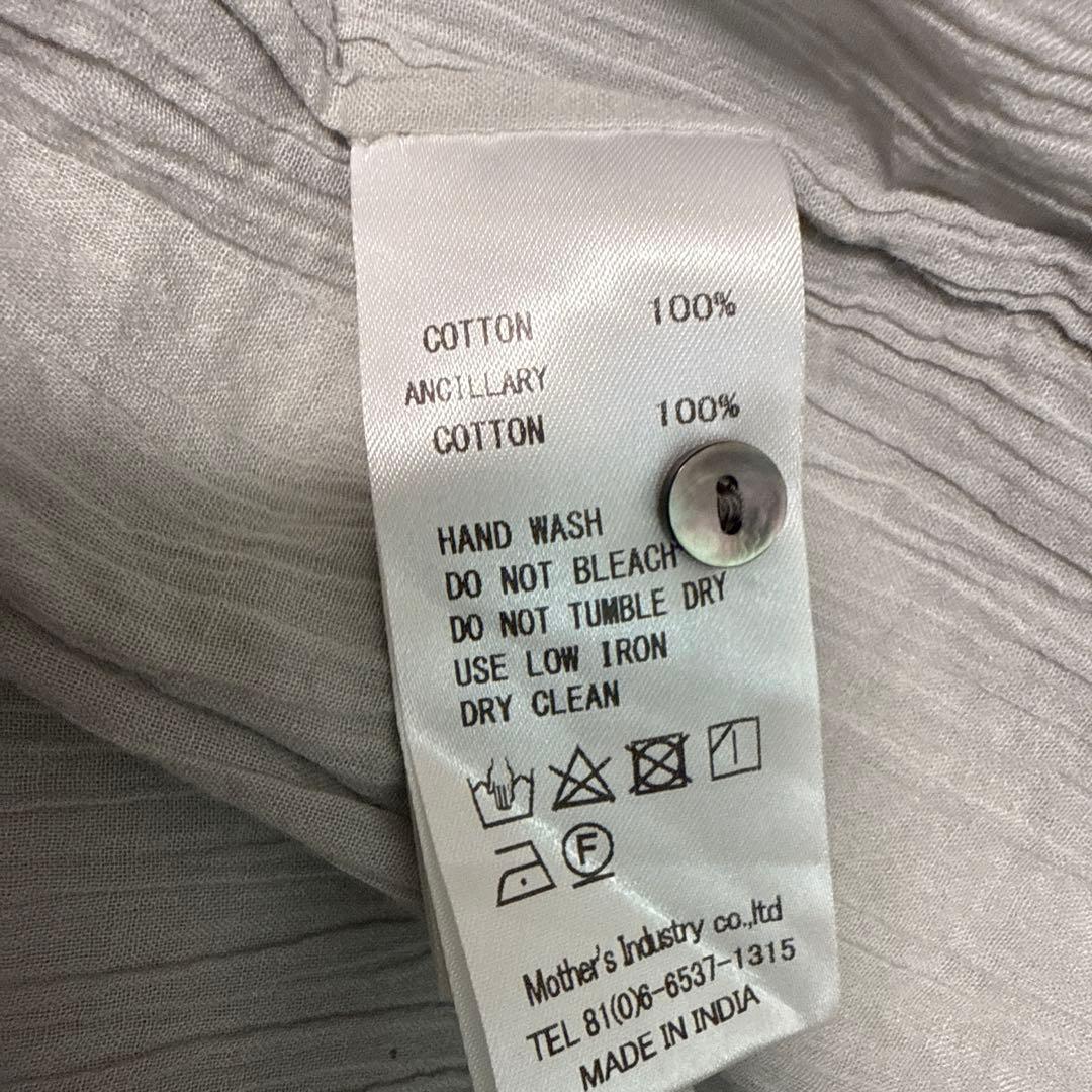 mizuiroind シャーリング コットン ロングワンピース シルバーグレー SIZE mizuiroind DECORATOM_COM_BR