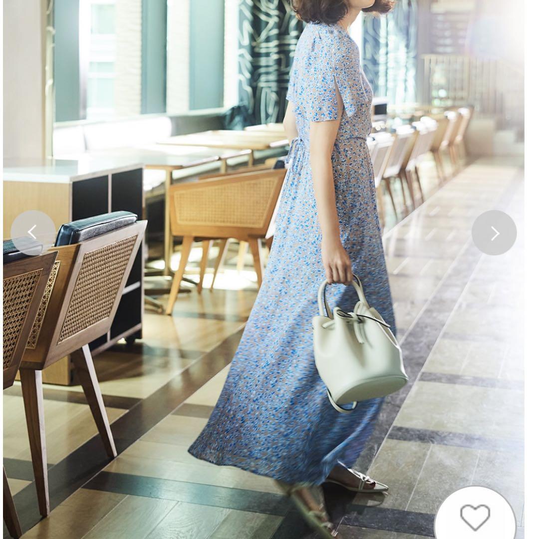 【2025新春福袋】 新品未使用☆人気即完売 フレイアイディー カシュクールプリント ワンピース
