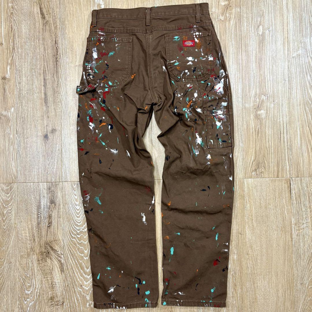 ディッキーズ ホワイト ペインターパンツ 山田蓮 ペンキ グランジ ディッキーズ ホワイト ペインター ダブルニー 山田蓮 ペンキ