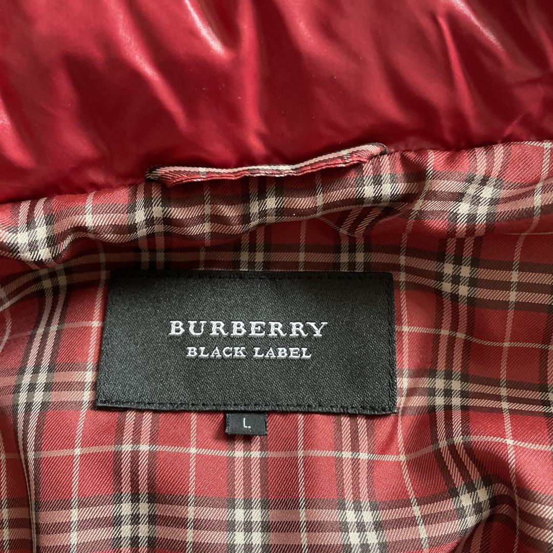 BURBERRY BLACK LABEL レッド ダウンジャケット