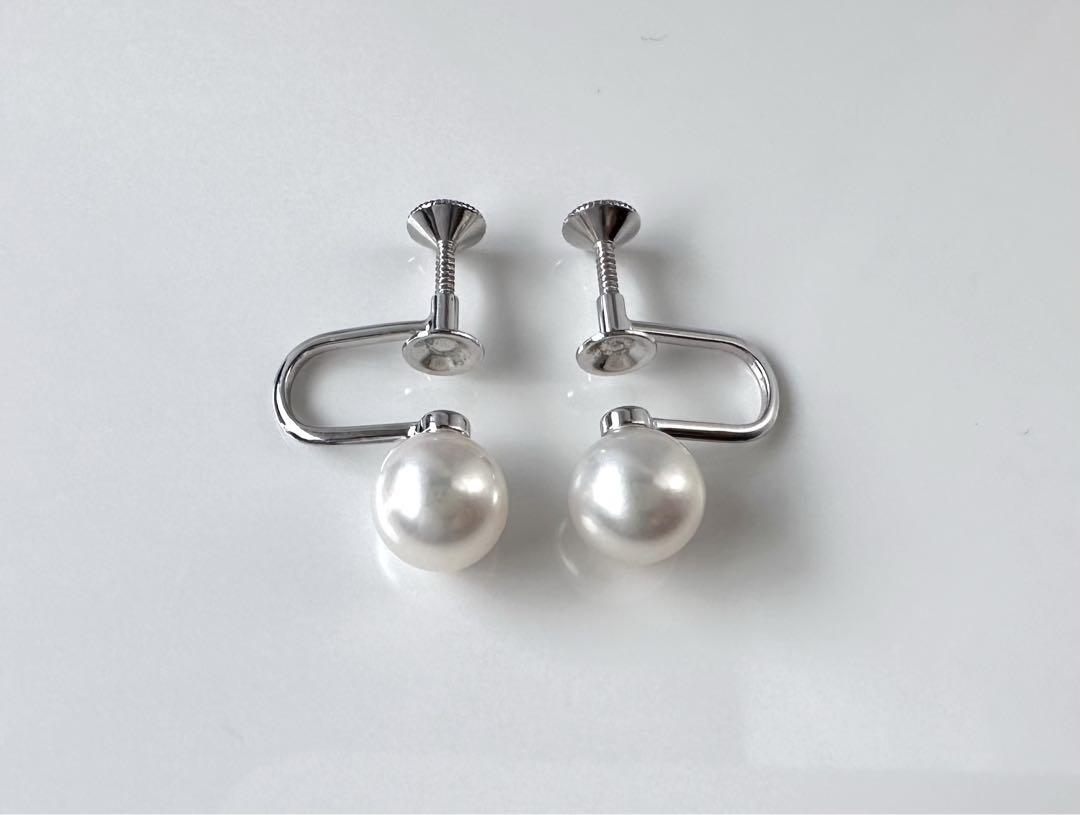 MIKIMOTO アコヤ真珠イヤリング K18WG | juristese.com.br
