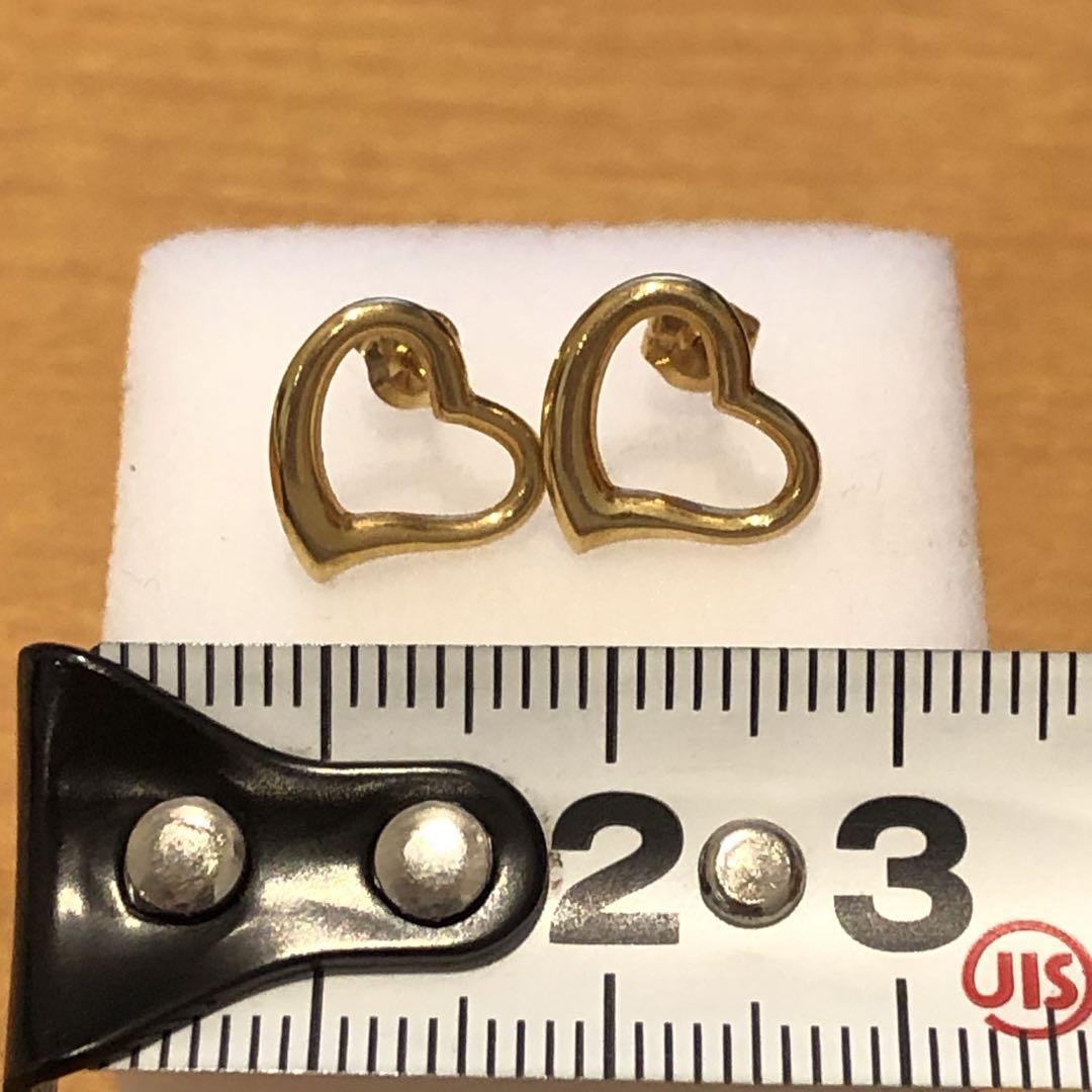 K18 ミニハートゴールドピアス 26H2412