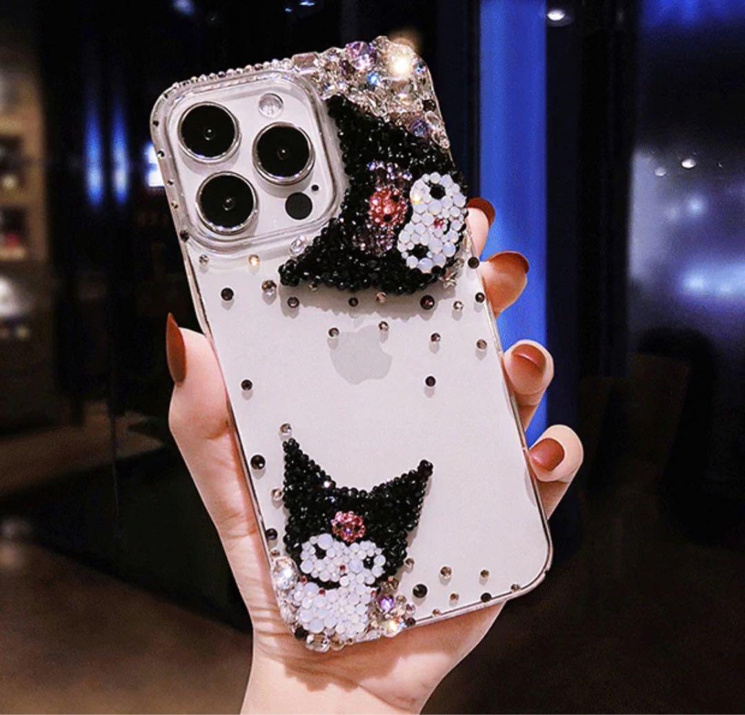 iphone16promaxケースデコ電ラインストーンクロミクロミちゃん