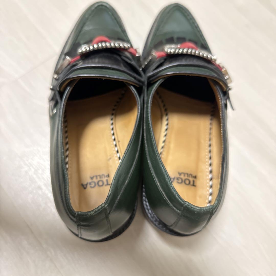 toga pulla 厚底　ウッドヒール　ローファー