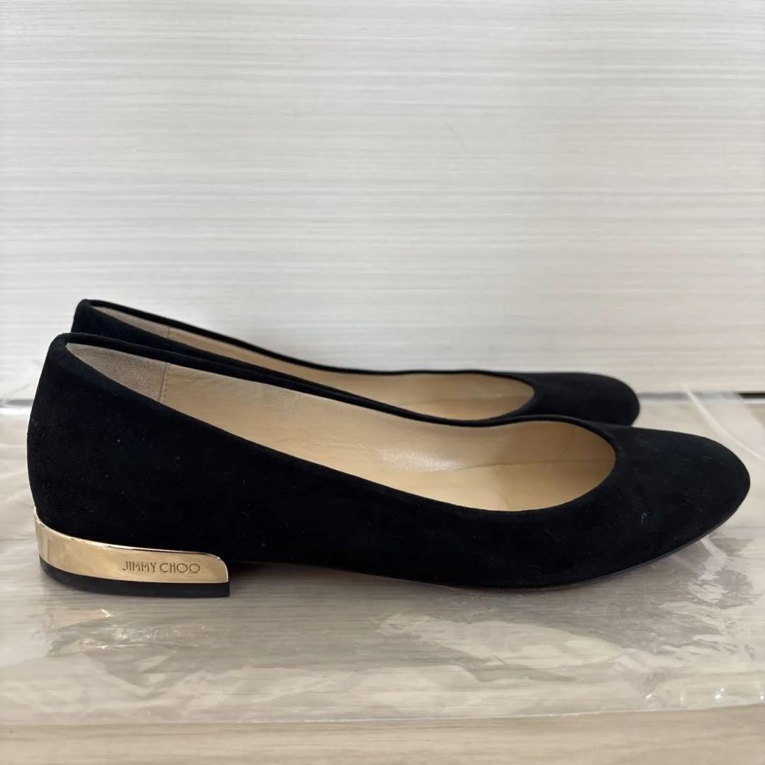 JIMMY CHOO ジミーチュウ 黒 フラット/バレエシューズ 36.5