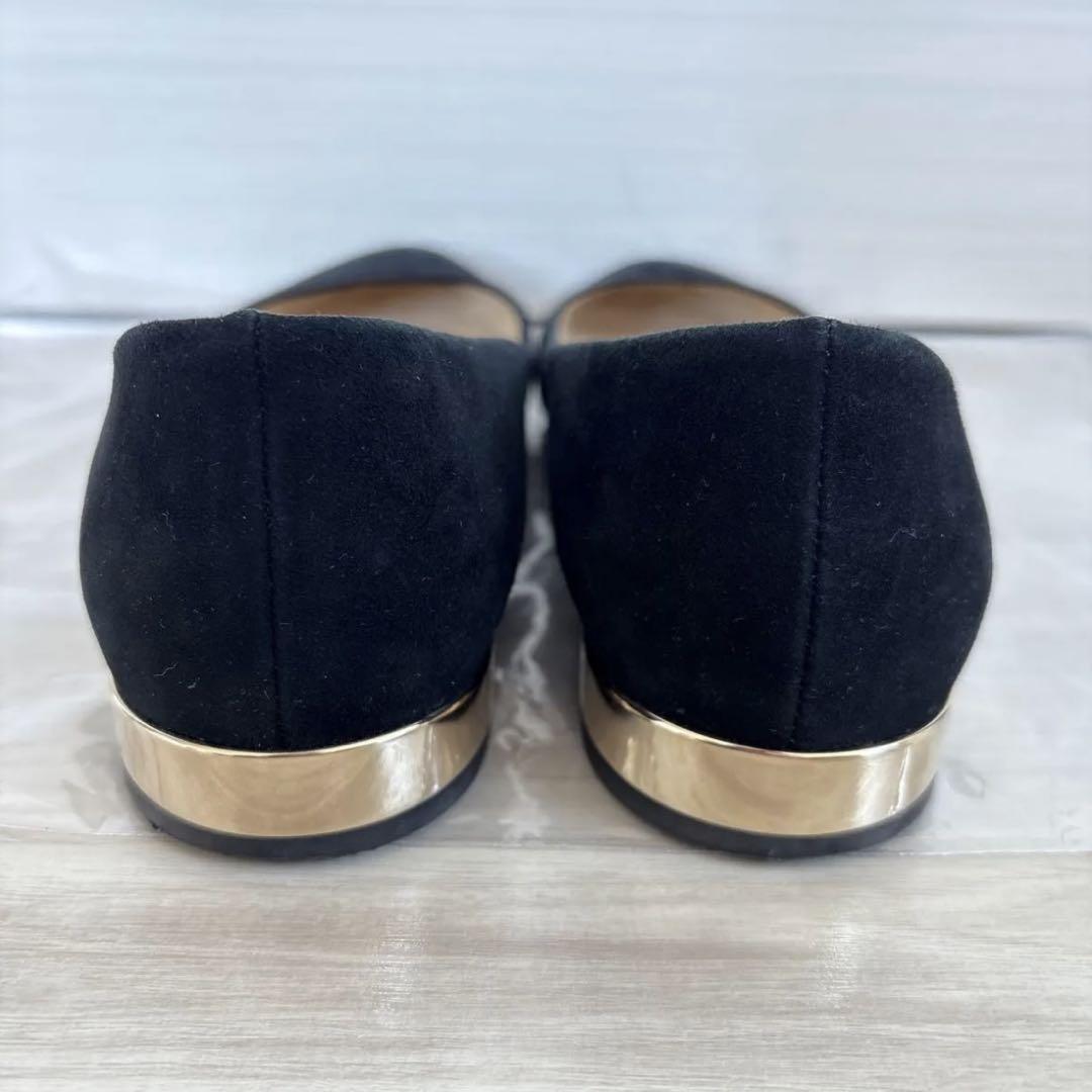 JIMMY CHOO ジミーチュウ 黒 フラット/バレエシューズ 36.5