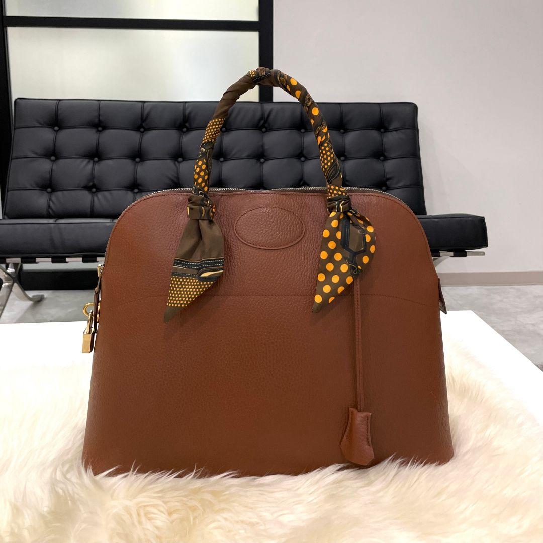 美品 HERMES エルメス ボリード35 アルデンヌ ブラウン