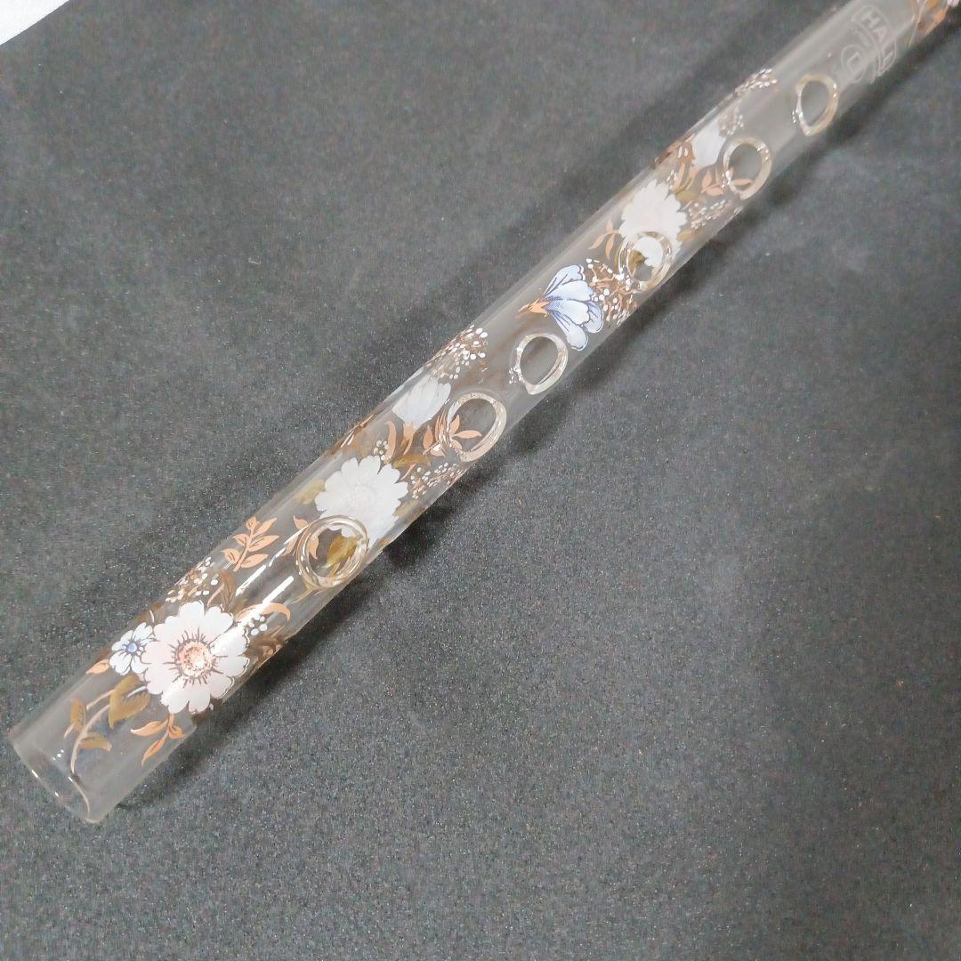 185超美品 ホール クリスタルフルート ピッコロ 花柄 0002 D管 185超美品 ホール クリスタルフルート ピッコロ 花柄 0002 D管